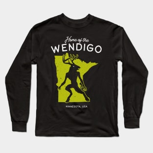 Home of the Wendigo - Minnesota USA Long Sleeve T-Shirt